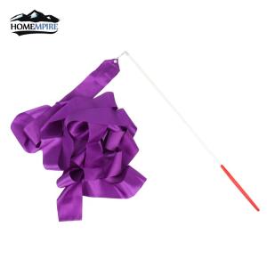 2m Gym Dance Ribbons Rhythmic Equipment Ballet Streamer Twirling Rod Rainbow Stick Twirler for Kids