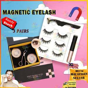 TNJ 2Pairs Magnetic Eyelashes Eye Lashes Set Soft Magnetic Eyelash Quantum Magnet Easy to Wear Magnetic Eyelashes Curler Set Quantum Soft Magnetic False Eyelashes for Women