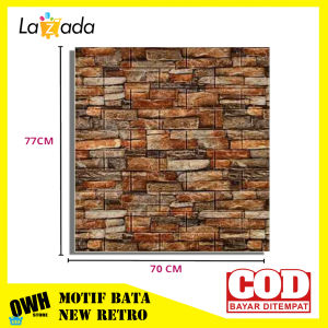Paket Murah Wallpaper Dinding 3D Anti Air Isi 10 Lembar 70CM X 77CM Dekorasi Kamar