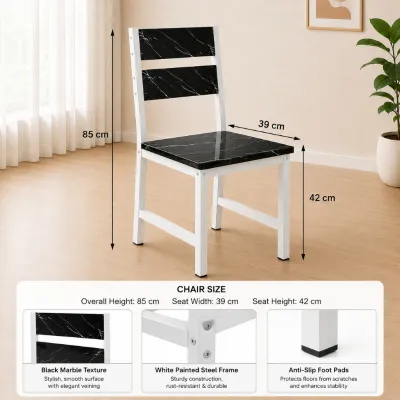 Dinning Table Set with 4 Chairs Home Restaurant Dinning Table 4 Seater For Living Room Dining Room (1 Table + 4 Chairs)