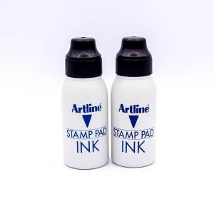 หมึกเติมแท่น ชุด 2 ชิ้น (สีดำ)  ประทับตรา อาร์ทไลน์ 50 มล.  หมึกสีเข้ม คมขัด