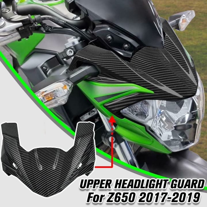 Allotmark Motorcycle Carbon Look Front Headlight Upper Side Cover