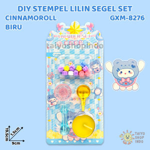 TAIYO DIY Stempel Lilin Segel Set Sanrio Labubu Karakter DIY Cap Wax Seal Stamp Tempel Mainan Anak