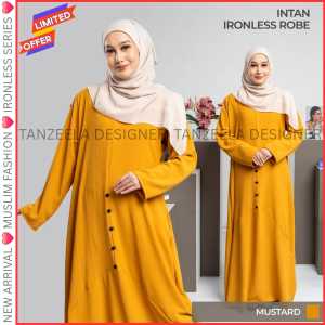 JUBAH INTAN IRONLESS ABAYA MURAH MAXI GAMIS PLUS SIZE MUSLIM FASHION MODEST FASHION UMRAH & WUDHUK FRIENDLY
