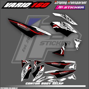VARIO 160 (COD) STIKER STRIPING MOTOR HONDA VARIO 160 NEW - LIST SIMPLE DESAIN RACING IP.STRIPING HOLOGRAM DAN TRANSPARAN IP.KODE-07