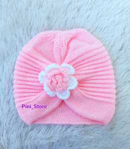 Topi Rajut Bayi Lucu Turban (0-1 tahun)
