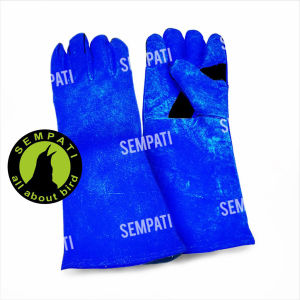 SEMPATI Sarung Tangan Elang Suade Fullset Sepasang Kanan Kiri Safety Glove Latih Burung Elang Hantu Falconry Parrot Musang Kakatua Macau Parot Gloves Alap Kabit Castrel Reptil Sugar Glider Dll SRG
