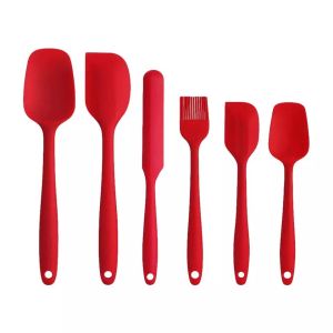 6Pcs Silicone Baking Spatula Cake Cream Spatulas Heat-Resistant Non-stick Kitchen Utensils