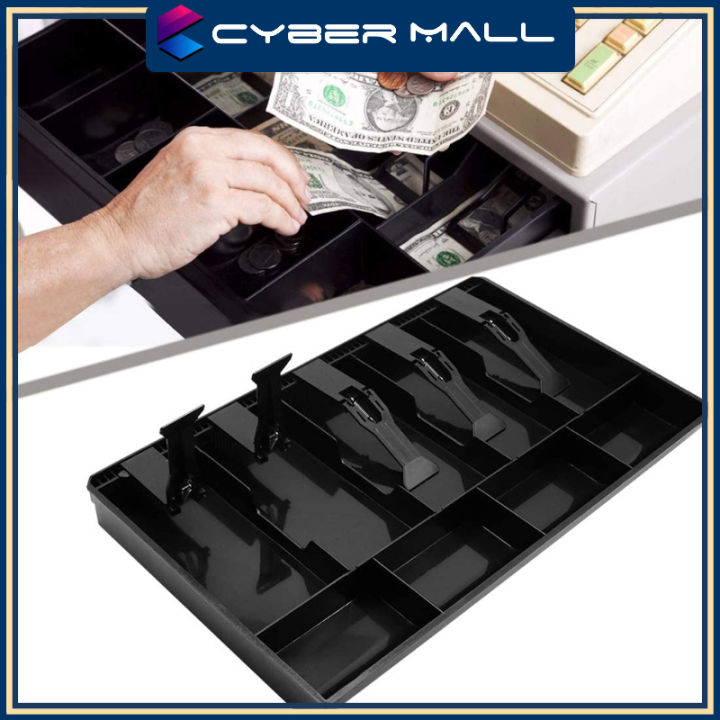 Cash Coin Tray Cash Register Drawer Insert Tray 5 bill 4 coin Cash Drawer 40.4*24.5*3.6cm