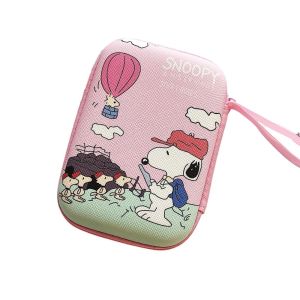 EPNER Cartoon Design Cosmetic Organizer Multi-Compartment Gift Box Jewelry Case Compact Size Snoopy Pattern Zipper Case Travel Use