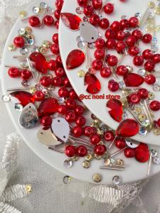 mutiara payet mix ramboci piring bambu per 15 gram