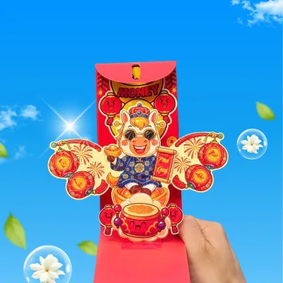 Combo 6 Bao Lì Xì 3D PopUp Cao Cấp Trọn Bộ 6 Mẫu Lì Xì Thiết Kế In Nổi Mẫu Mới Tết 2026 BEYOU DIY