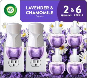 Air Wick Plug in Starter Kit Lavender & Chamomile 2 Warmers & 6 refills