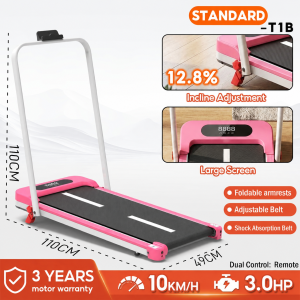 Portable Foldable Electric Walking Pad Treadmill Home Fitness Equipment with Bluetooth Speaker and APP Control for Indoor Walking Workout