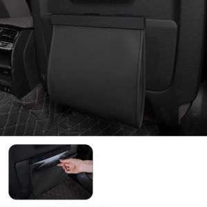 TEWUB Waterproof Car Garbage Bag Leather Storage Pocket ic Adsorption Storage Bag Car Mounted Garbage Bin Seat Hanging Trash Can Car Interior Supplies