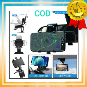 ( SIAP KIRIM ) Holder Mobil Jepit HD-35 360° 3in1 Car Holder Penyangga HP GPS HD35