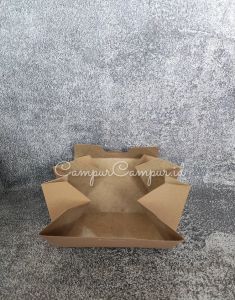 (10PCS)Rice Pack Bungkus Nasi Campur Mie 16x8x9.5 Kertas Nasi Bungkus Full Laminasi