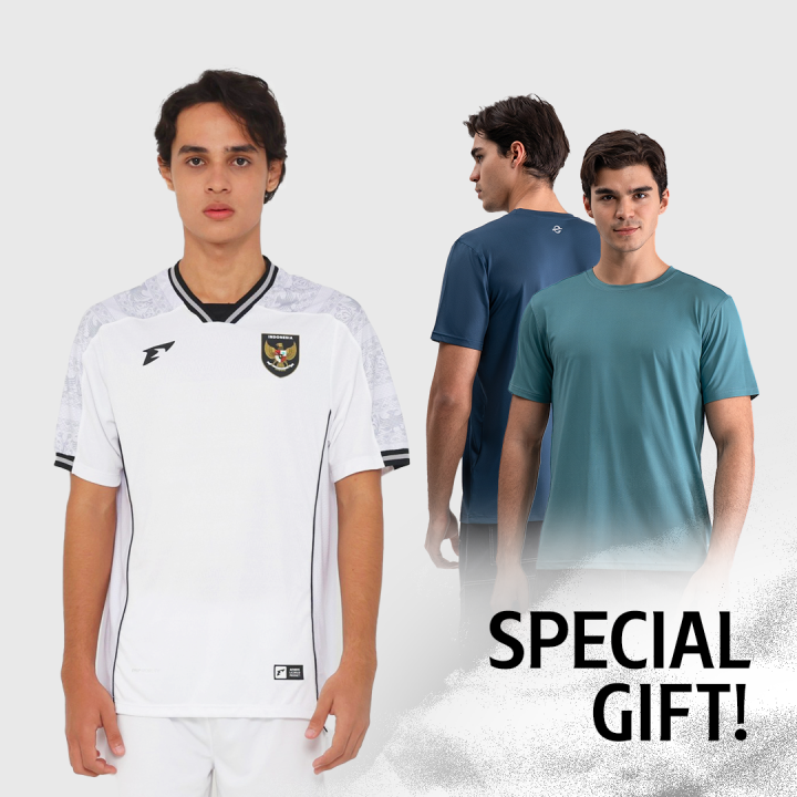 Erspo Timnas 2025 Jersey Replica Away SS Men White Grey Black