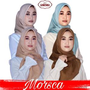 Hijab Segiempat Morsca Voal Waffle Lasercut Muslim Adem