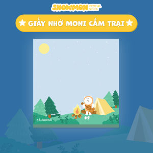 Giấy nhớ dán ghi chú Snowmon Moni đi cắm trại đáng yêu 50 tờ