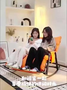 Adjustable Recliner Rocking Chair Lazy Sofa Chair for Balcony & Living Room