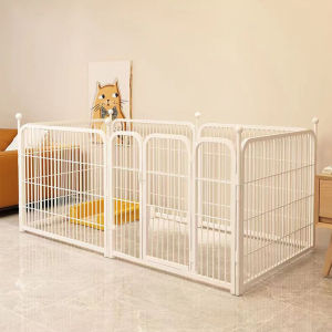 Large Size&DIY Kandang Anjing Hewan Pagar Besi Kucing Kandang Indoor Outdoor Tebal Kokoh