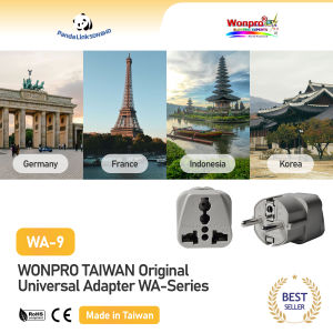WONPRO WA-9 Taiwan Original Universal Adapter Travel Adapter WA-Series (Germany France Indonesia Korea)