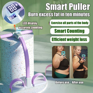 【Voice Counting】Foot Pedal Tensioner Stretcher Tension Rope Female Yoga Shoulder Pull Back Digital Display Counting Multifunctional Fitness 计数多功能健身拉伸器