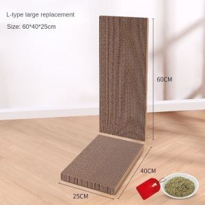 [SG SELLER] L-Type Cat Scratch Board Vertical Wear-Resistant Non-Chip Large Cat Scratching Board Scratch-Resistant Anti-Scratch
