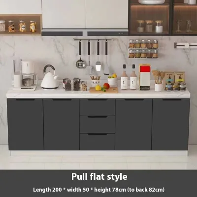 Aluminum Alloy Kitchen Cabinet Kitchen Storage Cabinet with Free Sink
