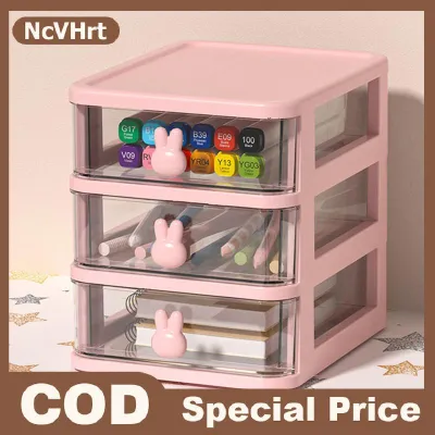 NcVHrt Tủ nhựa đa tầng lưu trữ máy tính để bàn thuận tiện của mỹ phẩm văn phòng phẩm