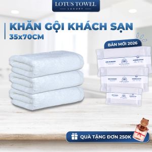 Khăn nhỡ Khách Sạn 35x70cm LOTUS 100% Cotton Mềm Mịn Thấm Hút Không Phai Màu