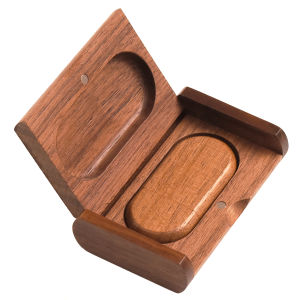 1 pcs Free Customer LOGO Wooden USB Flash Drive + Box Pen Drive U Disk Memory Thumb Sticks 8GB16GB32GB64GB Gift