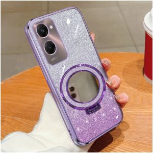 Casing Vivo Y03t Luxury Gliter Premium TPU Ring Holder Mirror