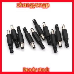 [ZY] Legend 10 chiếc giắc cắm điện một chiều 2.1mm x 5.5mm đầu nối giắc cắm vỏ nhựa màu đen