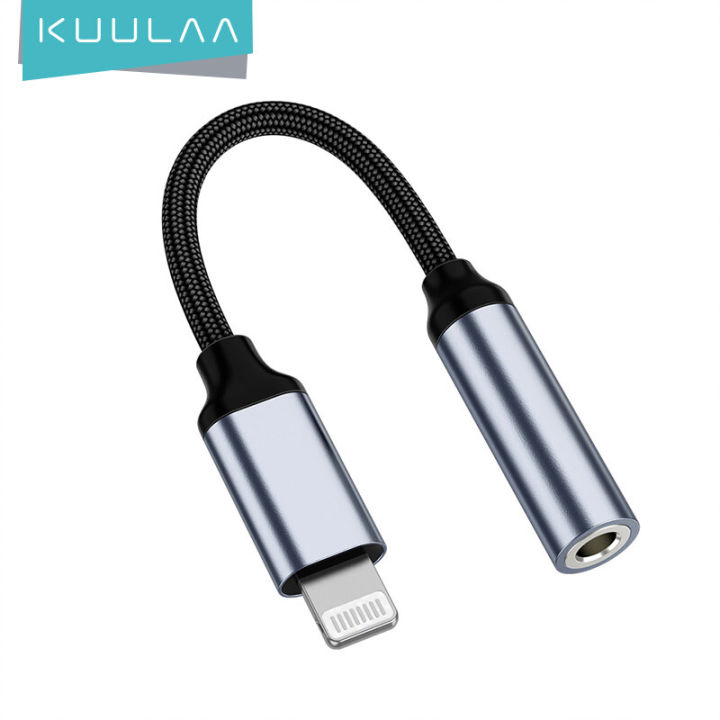 KUULAA Lightning to mm Headphone Audio Aux Jack Adapter Cable