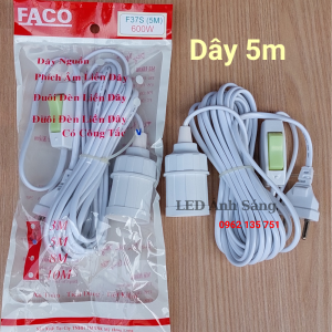 DÂY ĐUÔI ĐÈN E27 CÓ CÔNG TẮC - DÂY DÀI 3m - 5m - 8m - 10m - chống nước dùng được ngoài trời