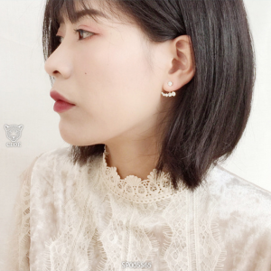 Bông tai nữ chuôi bạc 925 khuyên tai đính đá phong cách sang trọng phụ kiện trang sức Cloe Accessories 5565