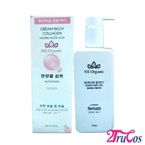 Kem dưỡng thể trắng da NS Organic Cream Body Serum Collagen SPF35+ PA++++ 300gr (cấp ẩm bậc tông lưu hương đến 2h mờ sạm nám da trắng lên sau 7 ngày sử dụng) 2Trucos