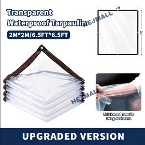 【10 Years Warranty】 Transparent Rainproof Cloth Thickened Waterproof Tarpaulin Garden Rain Shelter Roof Waterproof Cloth