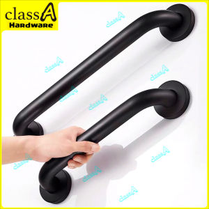 ClassAHW Stainless Steel Grab Bar Handle Black Handle Silver Handle Bathroom Safety Assist Hand Rail Pemegang Tandas Bilik Mandi