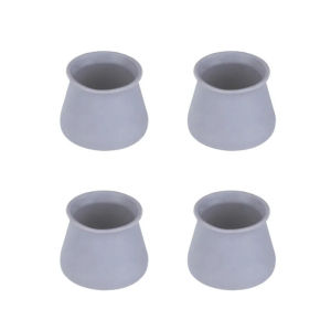4PCS Non-slip Silicone Chair Leg Footstool Protective Cover Table Tubular Square Base