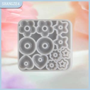 【SHANGZE4】 Multifuntional Jewelry Molds Heart Star Flower Pendant Silicone Molds For Resin Earrings Pendant Creative Silicone Casting Molds