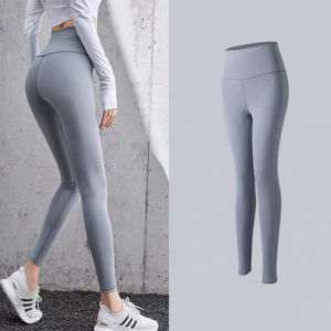 EDM Yoga Pants Sports Leggings Seamless High Waist Yoga Sweat Pants for Women Honey Peach Line Abdomen Tight Skinny Stretchy Yoga Pants for Running Yoga Fitness