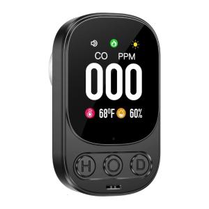 Carbon Monoxide Detectors 2.1in Color Screen CO Level Monitors Temperature Humidity CO Detectors for Indoor Home Hotel