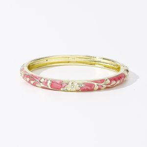 GONOVO Men răng Vòng tay cổ điển Cloisonne Đầy màu sắc Truyền thống Vòng tay hoa Cổ điển Còng tay mở Vòng tay nữ Phụ nữ