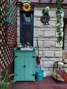 Out Door Storage Cabinet Stand Balcony Storage Cabinet Room Yard Farewell Messy Tools Space Savers