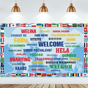 Ready stock sa local warehouseTatuo International Flag Backdrop International Welcome Banner World Flags Background Around the World Banner Decoration for Country Sports Events Party Favors Club Photo Booth Props