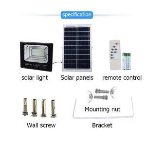 Solar Light Lampu Sorot Tahan Air Lampu Baterai Surya Led Lampu Surya Lampu Banjir Penerangan Luar Ruangan Lampu Jalan Siang Hari 25W 40W 45W 100W Lampu Panel Surya Lampu Taman Lampu Dinding