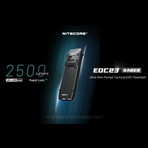 NITECORE EDC23 Ultra Slim EDC Flashight 2500 Lumens USB-C Rechargeable Pocket Small Troch Light Built-in Li-ion Battery